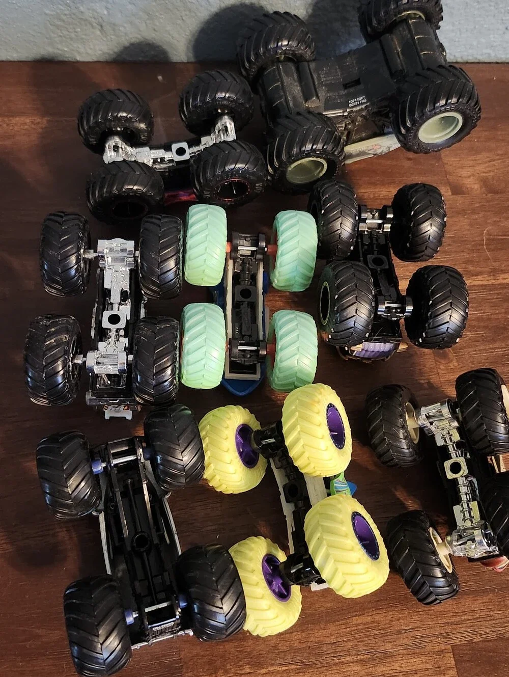 Monster Truck Lot of 8 Trucks Hot Wheels Spin Master Spiderman Dinosaurs Others